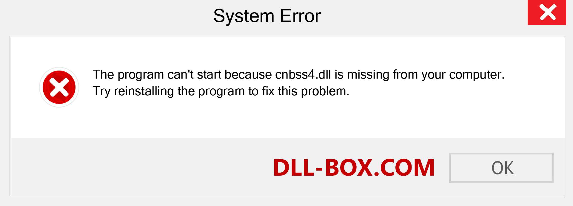  cnbss4.dll file is missing?. Download for Windows 7, 8, 10 - Fix  cnbss4 dll Missing Error on Windows, photos, images