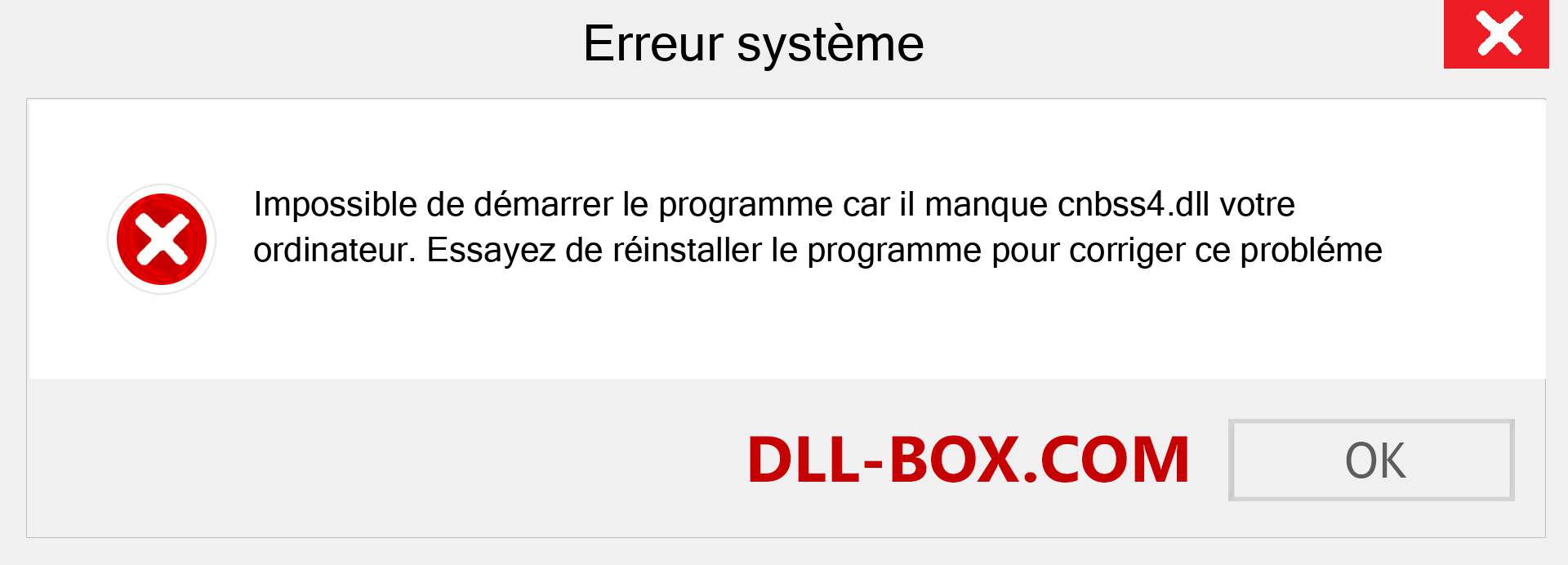 Le fichier cnbss4.dll est manquant ?. Télécharger pour Windows 7, 8, 10 - Correction de l'erreur manquante cnbss4 dll sur Windows, photos, images